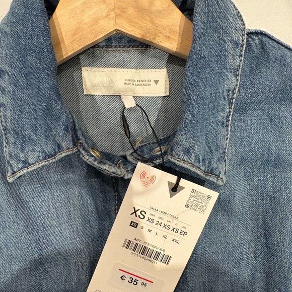 New Zara Denim Romper Jumpsuit - Picture 3 of 3